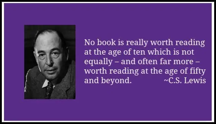 cs lewis quote about living books to use in narration