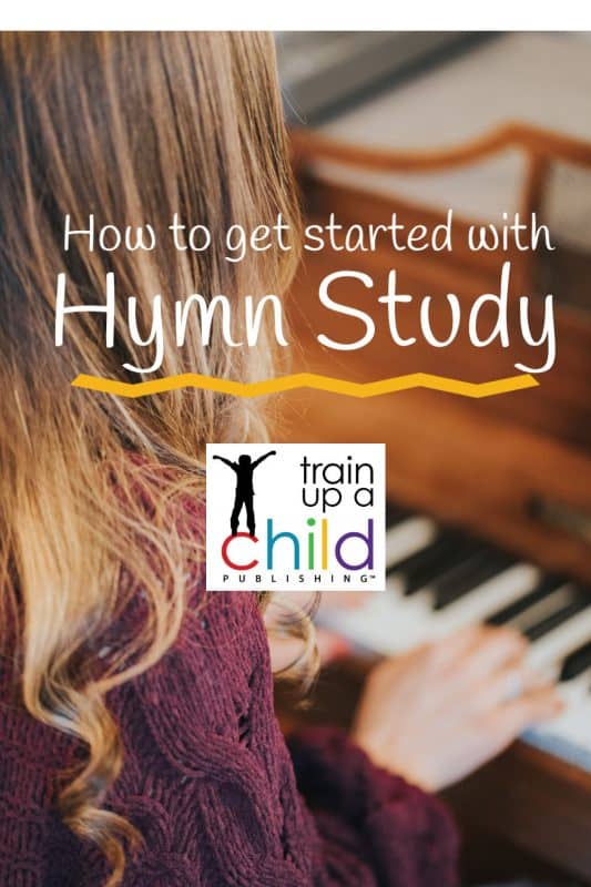 homeschool student playing hymn on the piano