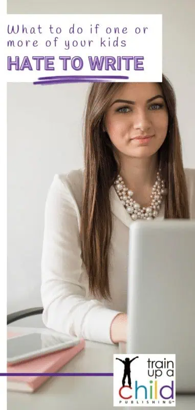 photo of a female high school student who hates to write