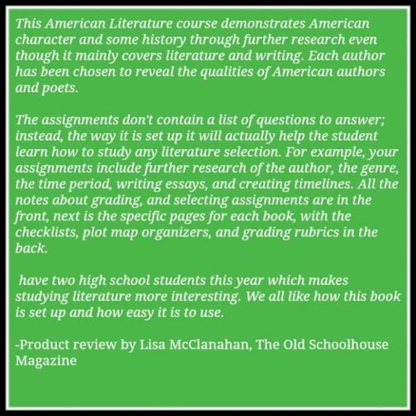 American Literature: a Study of American Writers | Train Up a Child ...