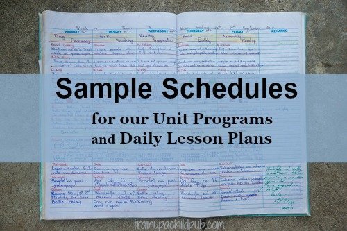 sample schedules