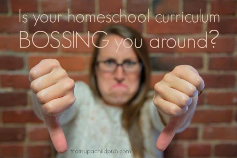 Is your homeschool curriculum bossing you around?