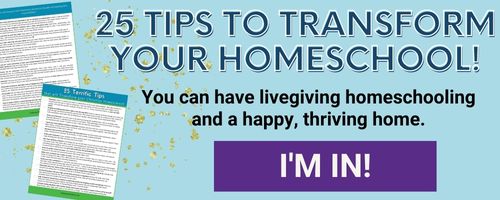 graphic link to 25 tips to transform your homeschool