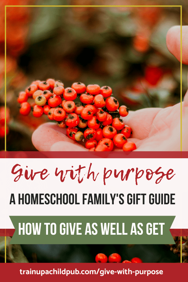 graphic for give with purpose, a holiday gift guide for all ages