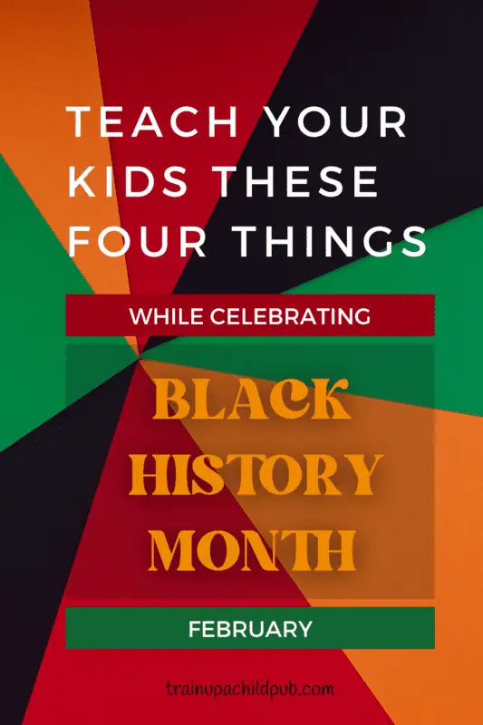 Colorful graphic about celebrating Black History Month.