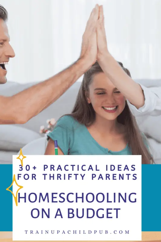 happy family homeschooling on a budget