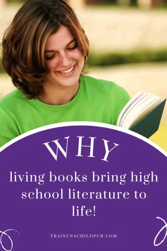 Homeschooled high school student is smiling, reading her novel for high school literature.